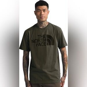 THE NORTH FACE Men's Short Sleeve Half Dome Tee - Large Green/Black